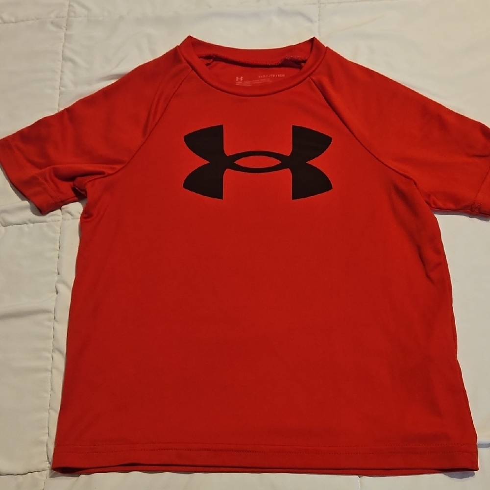 Under Armour Red Shirt with Black Logo